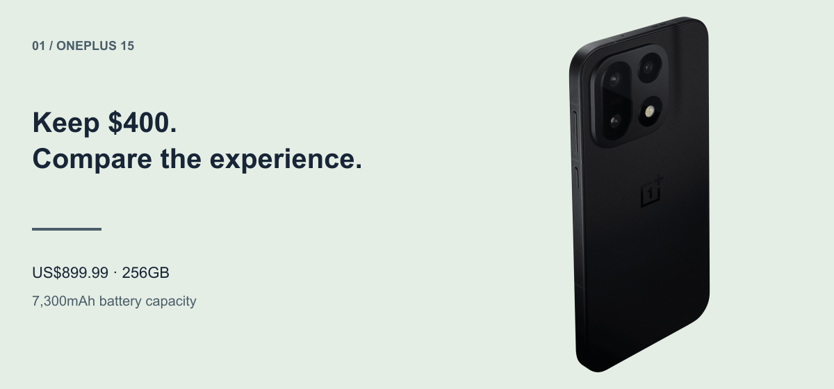 OnePlus 15, original manufacturer product image