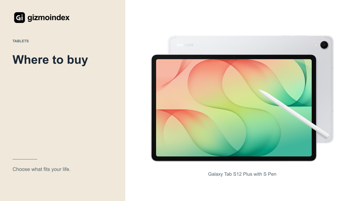 Where to buy: Galaxy Tab S12 Plus with S Pen