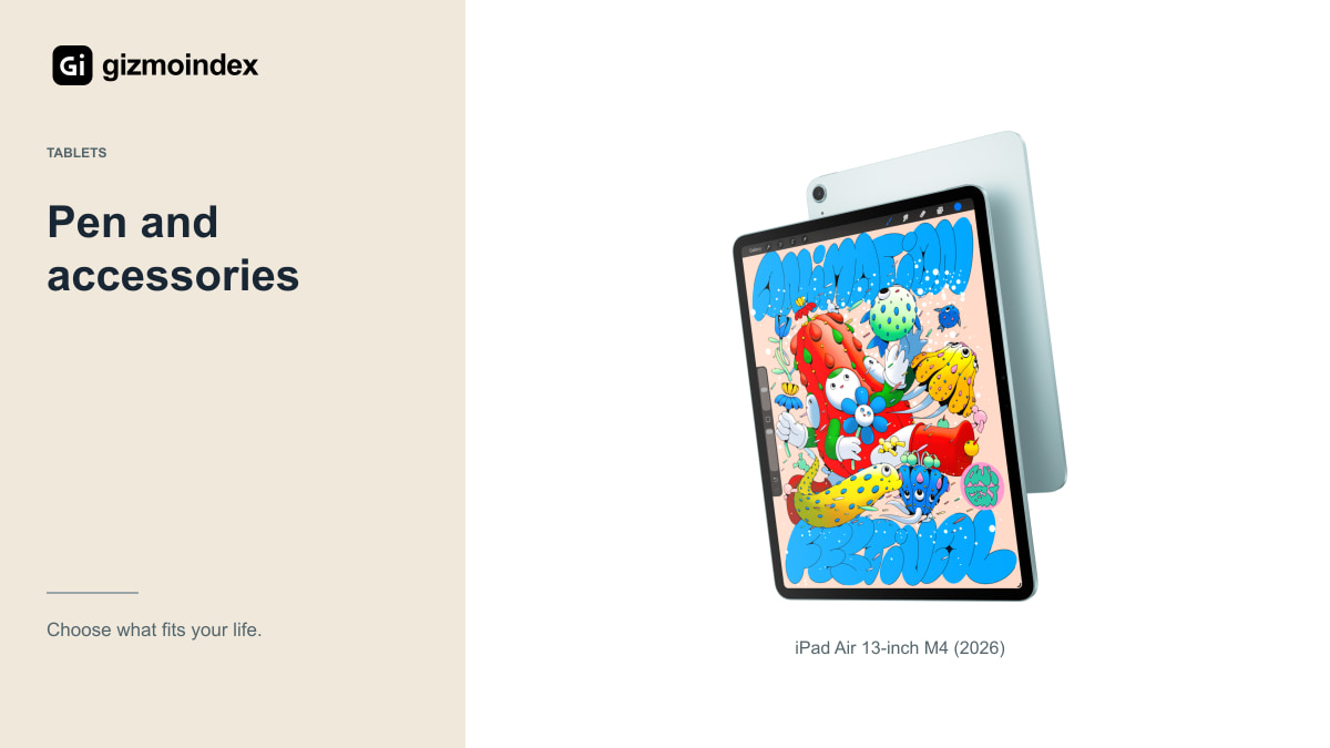Pen and accessories: iPad Air 13-inch M4 (2026)