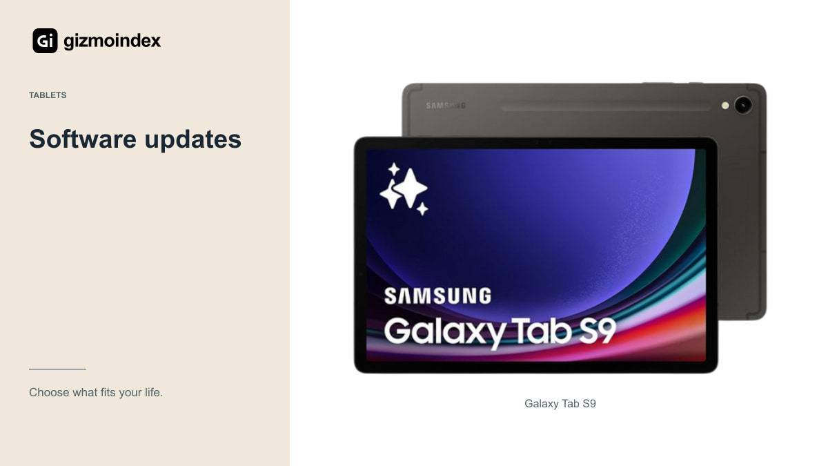 Software updates: Galaxy Tab S9