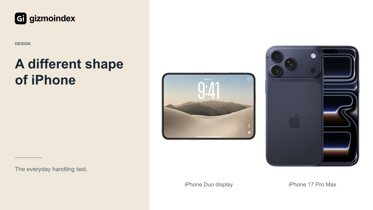 A different shape of iPhone: iPhone Duo display and Apple iPhone 17 Pro Max