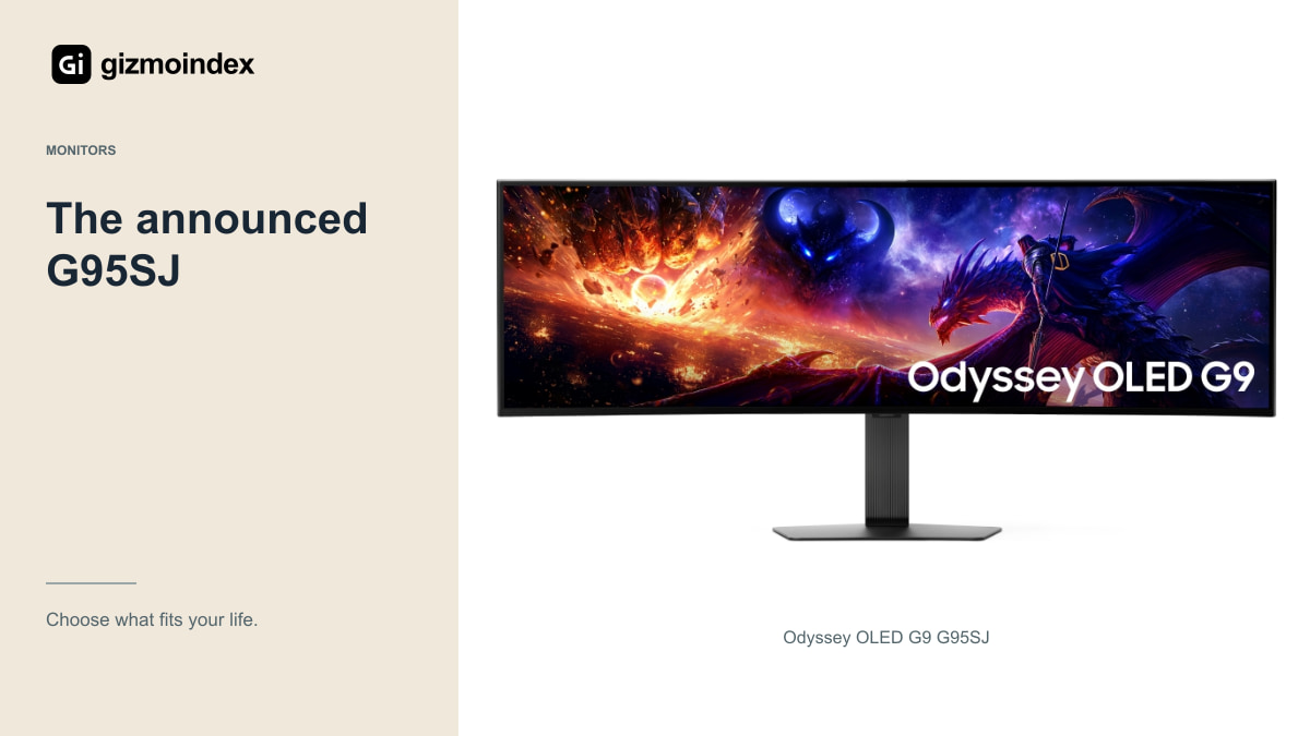 The announced G95SJ: Odyssey OLED G9 G95SJ