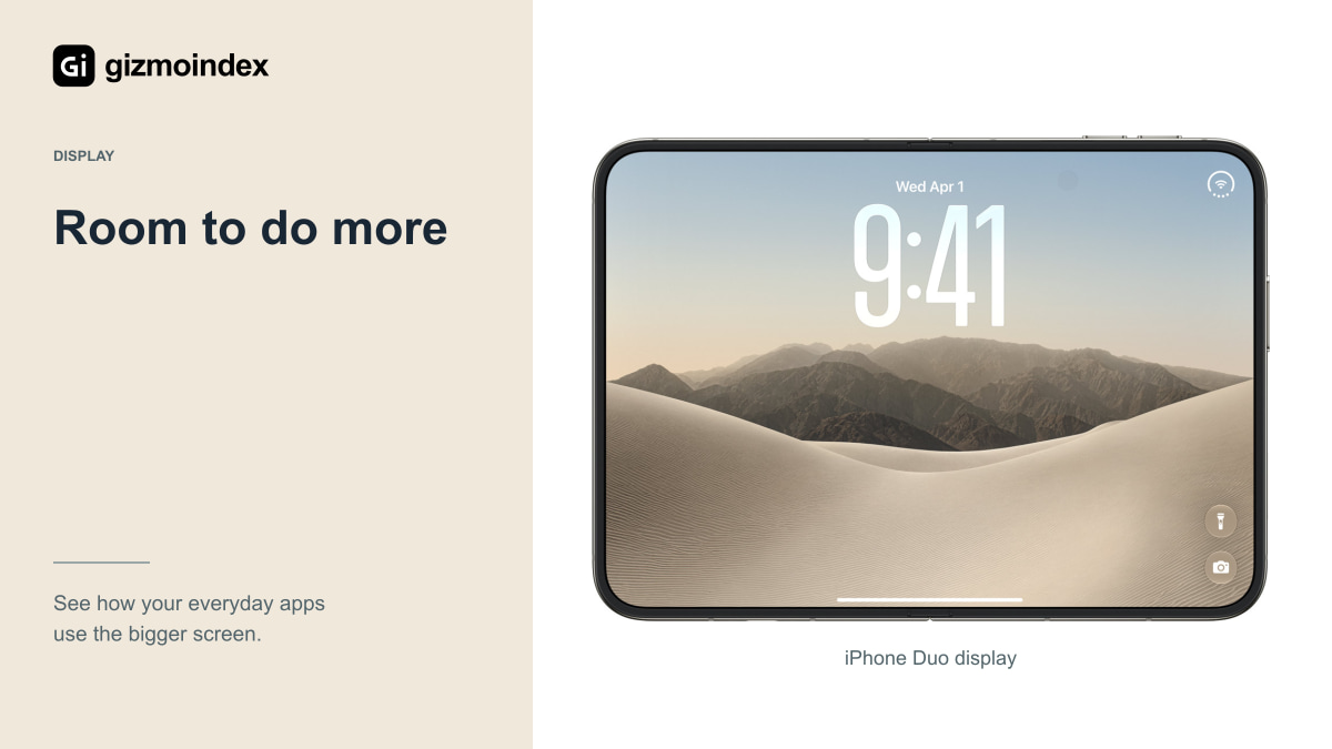 Room to do more: iPhone Duo display