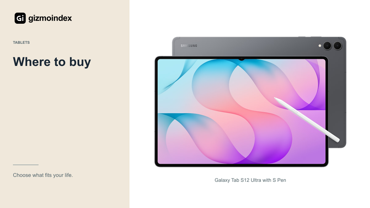Where to buy: Galaxy Tab S12 Ultra with S Pen